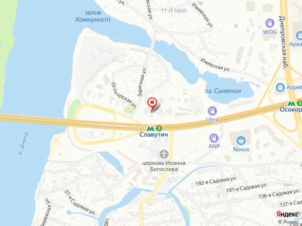 в районе метро Славутич